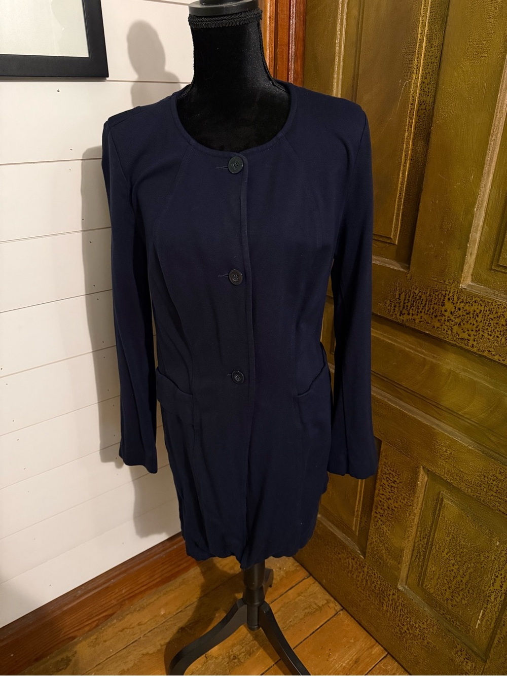 CAbi Navy Blue Long Sleeve Blazer Jacket
